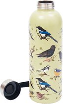 Eco Chic The Bottle - Thermosfles - Thermosfles 500 ml - Isoleerfles - Mint - Vogels