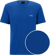 Hugo Boss BOSS O-hals shirt waffle logo blauw - L