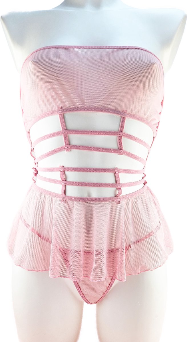 Goedkoopste BamBella ® Sexy Erotische lingerie Kleding set - Maat S/M - pak vrouwe Roze