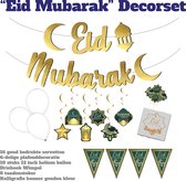 Eid decoratie ramadan versiering - Eid Mubarak Set - Ramadan Feestdecoratie - Papieren Confetti - Eid-al Fitr - Goud