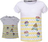 Glo-Story t-shirt cupcakes geel 128