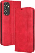 Geschikt voor Samsung Galaxy A35 5G - Book Case - Magnetische Flip hoesje - Rood