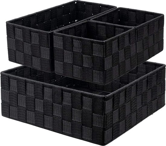 Stefanplast 30100 Afvalemmer, in rotanlook van kunststof, 20,5 x 20,5 x 28 cm