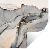 Stickers muraux - Film autocollant - Marbre - Or - Grijs - 120x120 cm - Film adhésif - Stickers muraux Chambre d'enfant - Papier peint autocollant XXL - Papier peint autocollant - Film autocollant