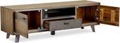 Tv-meubel Acacia - Bruin - 160x42x50cm - Tv-meubel Malaga