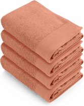 Walra handdoeken 60x110 Soft Cotton - 4-delig - Badhanddoeken 550 g/m² - 100% Katoen - Handdoekenset Terra