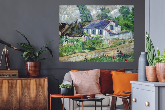 Muurstickers - Sticker Folie - Huis in Auvers - Vincent van Gogh - 120x90 cm - Plakfolie - Muurstickers Kinderkamer - Zelfklevend Behang - Zelfklevend behangpapier - Stickerfolie