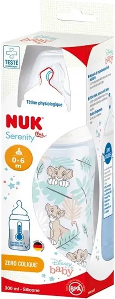NUK Serenity plus - Disney baby - King Leeuw - Fles - 0-6 maanden - 300 ml - speen maat: M - 0-6 maanden van Merkloos — afbeelding 3