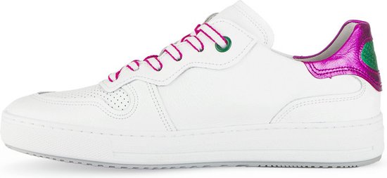 Gabor Comfort Sneaker Wit-Roze Uitneembaar Voetbed