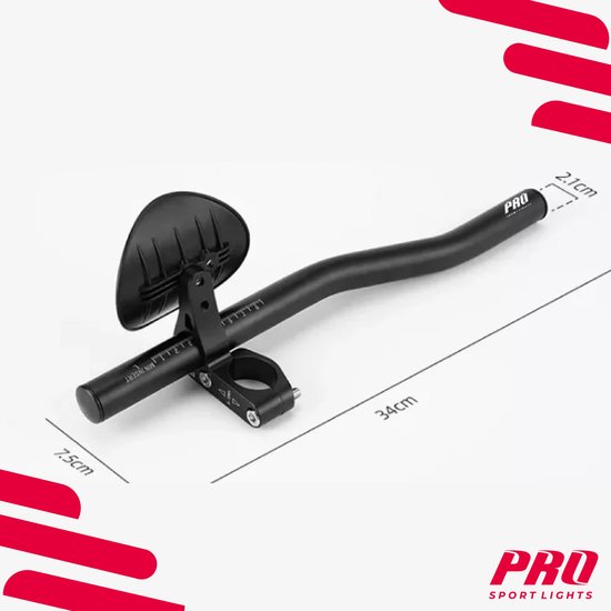 Pro Sport Lights Triathlon Ligstuur Ø31,1/32,5 - Zwart Racefiets - tijdritstuur verstelbaar van Pro — afbeelding 3