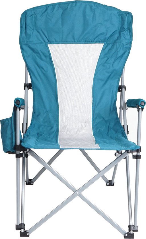 Campingstoel MCW-L50, klapstoel visstoel regisseursstoel, afwasbare beschermhoes staalstof/textiel ~ turquoise — afbeelding 3