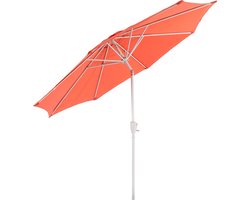 Parasol N19, tuinparasol, Ø 3m kantelbaar polyester/aluminium 5kg ~ terracotta