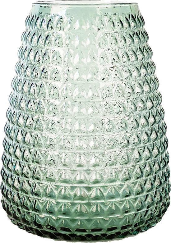 XLBoom Dim Scale Medium Vaas - Glas - Voor Binnen - Lichtgroen - 17,5×17,5×23cm