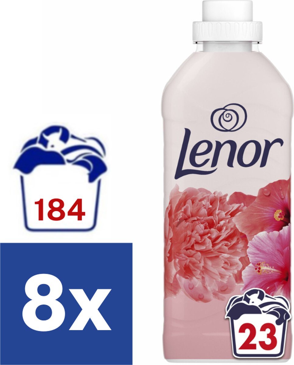 Lenor Pioenroos & Hibiscus Wasverzachter - 8 x 483 ml (184 wasbeurten)