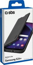 SBS Wallet Lite Telefoonhoesje geschikt voor Samsung Galaxy S24 Plus Hoesje Bookcase - Zwart