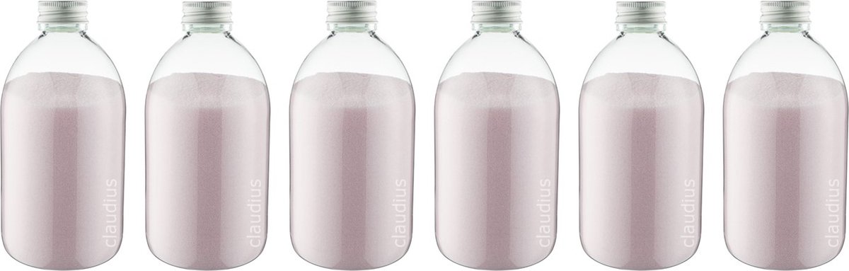 Goedkoopste Scrubzout Rozen - 650 gram - Fles met aluminium dop - set van 6 stuks - Hydraterende Lichaamsscrub