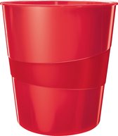 Leitz WOW Papiermand - 15 Liter - Rood