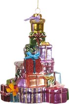 Viv! Christmas Kerstornament - Kerstcadeaus - glas - diverse kleuren - 16cm