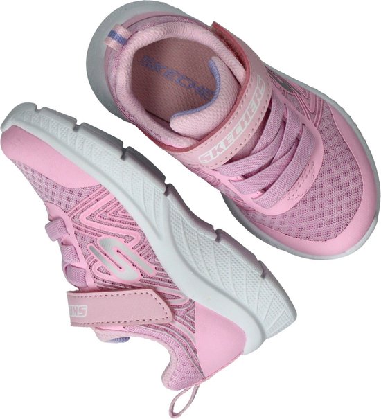 Skechers Microspec Plus Swirl Sweet Sneaker - Meisjes - Roze - Maat