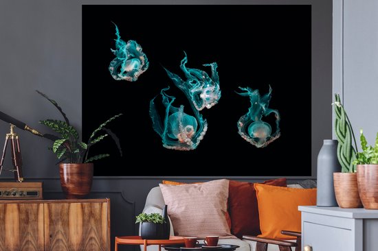 Onder De Zee Thema DEKO KINDERZIMMER Muursticker Onderwaterwereld Muursticker Oceaan Dieren Muursticker Walvis Kinderkamer Babykamer Wanddecoratie Slaapkamer DK1138-04 Kindermuur Sticker Set 52 Stuks
