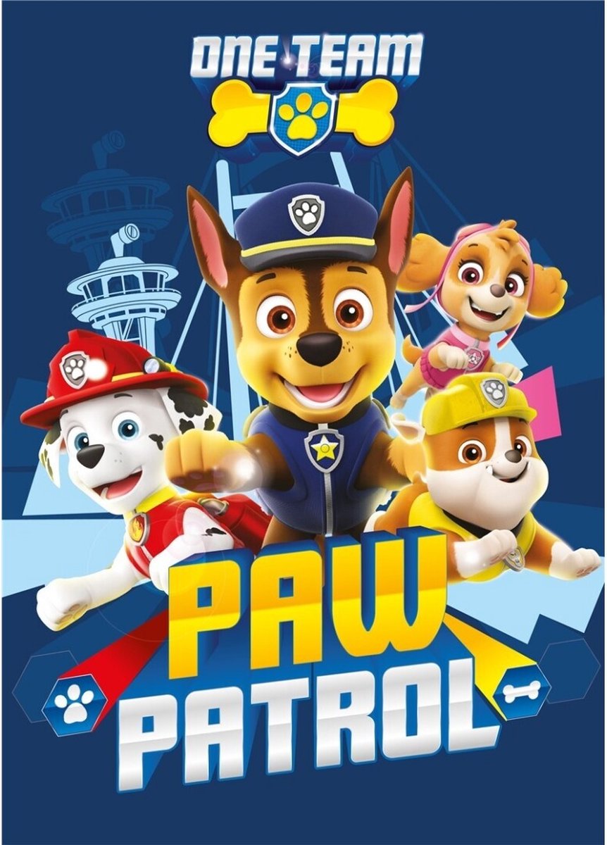 PAW Patrol Fleece plaid 110 x 140 cm Multi kleuren