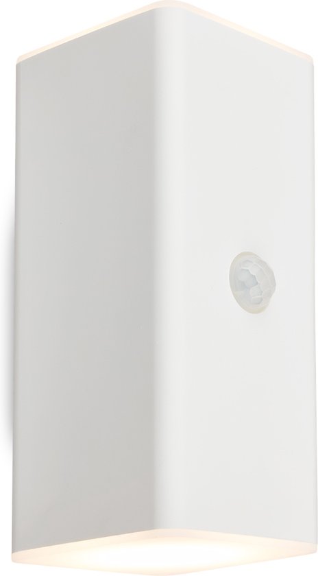 Briloner - Lampe d'extérieur - Kuni - Bewegingsmelder - Schemersensor - oplaadbare batterij - Opladen via USB - spatwater bescherming - 15,5 x 6,5 x 8,5 cm - Wit