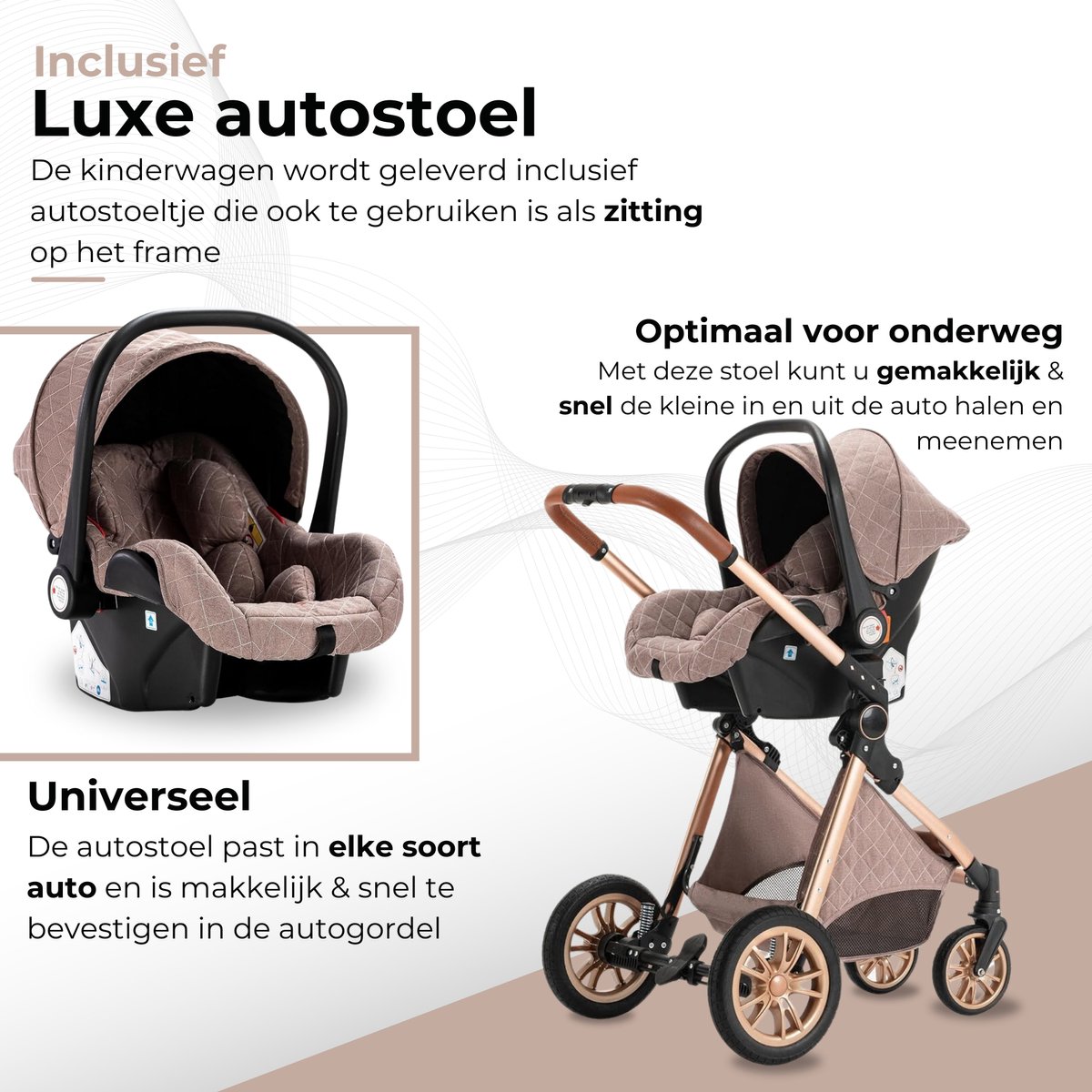 Lunola Nova 3-in-1 Kinderwagen met Autostoel (0-20kg) thumbnail 5