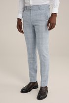 WE Fashion Heren slim fit pantalon met ruitdessin