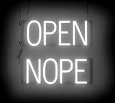 OPEN NOPE - Néon publicitaire Néon LED enseigne lumineuse | SortBrite | 42x38cm | 6 modes de gradation - 8 animations lumineuses | Éclairage au néon pour panneaux publicitaires