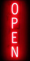 O P E N - Lichtreclame Neon LED bord verlicht | SpellBrite | 15 x 83 cm | 6 Dimstanden - 8 Lichtanimaties | Reclamebord neon verlichting