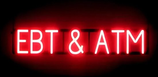 EBT & ATM - Lichtreclame Neon LED bord verlicht | SpellBrite | 84 x 16 cm | 6 Dimstanden - 8 Lichtanimaties | Reclamebord neon verlichting