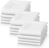 Katoenen zakdoeken - 12x stoffen zakdoeken in een set - stoffen zakdoek voor dames, heren, kinderen - herbruikbaar