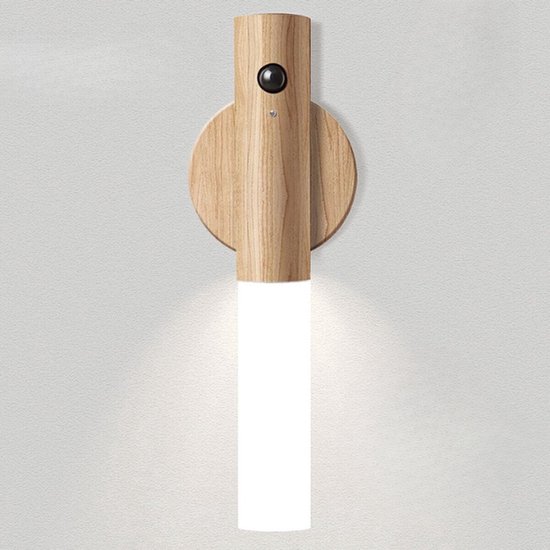 1+1 gratis - draadloze wandlamp met bewegingssensor - USB Oplaadbare LED wandlamp - Draadloos Nachtlampje - Wandlamp zonder schroeven