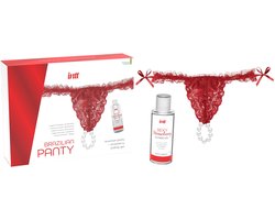 Red Brazilian Panty and Strawberry Slide Gel 50 ml
