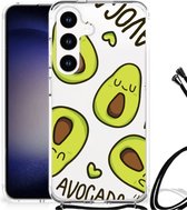 Telefoon Hoesje Geschikt voor Samsung Galaxy S24 Telefoonhoesje met transparante rand Avocado Singing