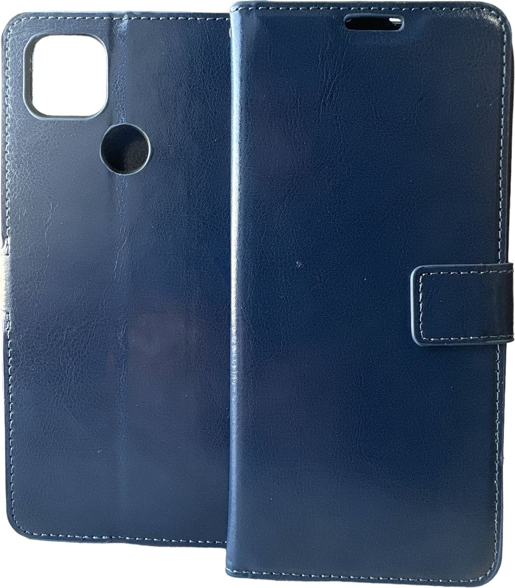 Portemonnee Book Case Hoesje Geschikt voor: Xiaomi Redmi 9C - Blauw