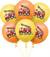 Finnacle - Brandweer ballonnen set - 6-delig - Themafeest - Kinderfeestje - Kinderverjaardag - Ballonnen