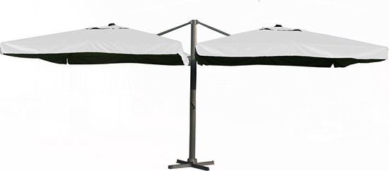 Paralux dubbele parasol wit 300x300cm