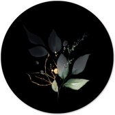 Label2X - Muurcirkel flower glow - Ø 140 cm - Dibond - Multicolor - Wandcirkel - Rond Schilderij - Muurdecoratie Cirkel - Wandecoratie rond - Decoratie voor woonkamer of slaapkamer