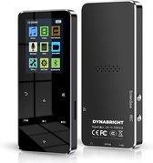 DynaBright MP3 speler Bluetooth - Touchscreen - 4GB Intern - 32GB Memory Card - Mp3/Mp4 - FM Radio - Incl Oortjes