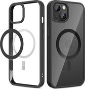 Hoesje geschikt voor iPhone 15 MagSafe Hoesje Zwart - Case geschikt voor iPhone 15 MagSafe Case Transparant Zwart - Magsafe Hoesje geschikt voor iPhone 15 - Shockproof MagSafe Hoesje geschikt voor iPhone 15 - Magsafe geschikt voor iPhone 15