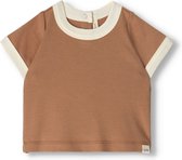 Quincy Mae Ringer Tee Tops & T-shirts Unisex - Shirt - Bruin - Maat 62/68