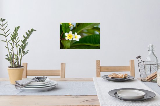 Stickers muraux - Fleurs - Jaune - Feuilles - 30x20 cm - Film Adhésif