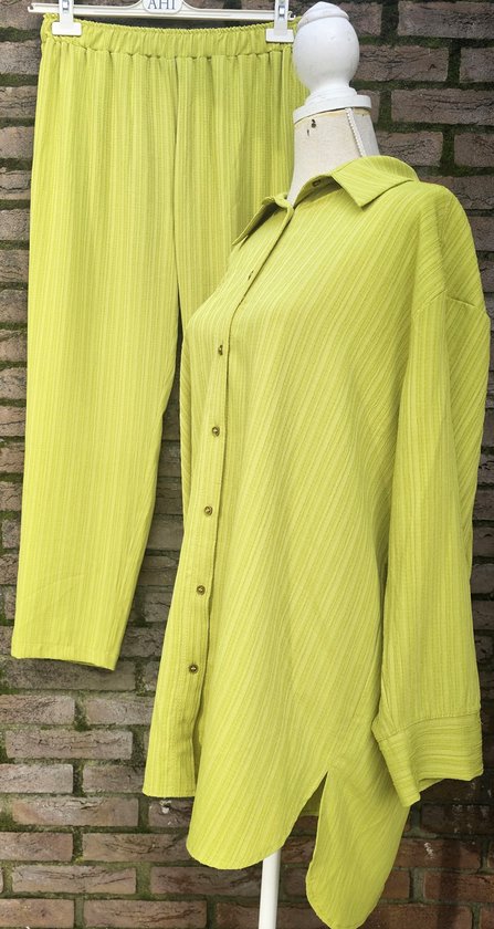 Damesmode - Tweedelige - Tuniek en broek - Hijabkleiding - Maat EU50/52 Groen