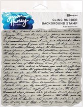 Simon Hurley rubber background stamp - Handwritten
