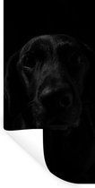 Muurstickers - Sticker Folie - Hond - Huisdier - Zwart - 80x160 cm - Plakfolie - Muurstickers Kinderkamer - Zelfklevend Behang - Zelfklevend behangpapier - Stickerfolie