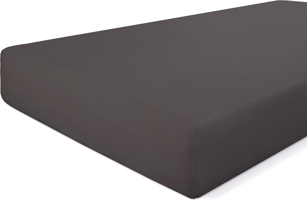Walra Hoeslaken Crispy Cotton - 140x200 - 100% Katoen - Antraciet