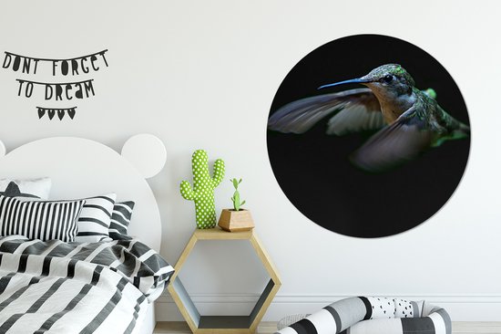 Wall Circle - Wall Circle - Colibri - Vogel - Ressorts - Zwart - Aluminium - ⌀ 140 cm - Intérieur et Extérieur