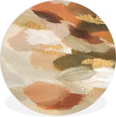 WallCircle - Wandcirkel ⌀ 150 - Verf - Groen - Rood - Ronde schilderijen woonkamer - Wandbord rond - Muurdecoratie cirkel - Kamer decoratie binnen - Wanddecoratie muurcirkel - Woonaccessoires