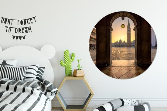WallCircle - Tableau - Italie Place San Marco Xxl - Multicolore - 120 X 120 Cm